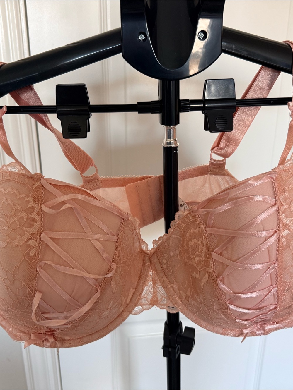 Adore Me Lace-Front Underwire Balconette Bra in Dusty Rose